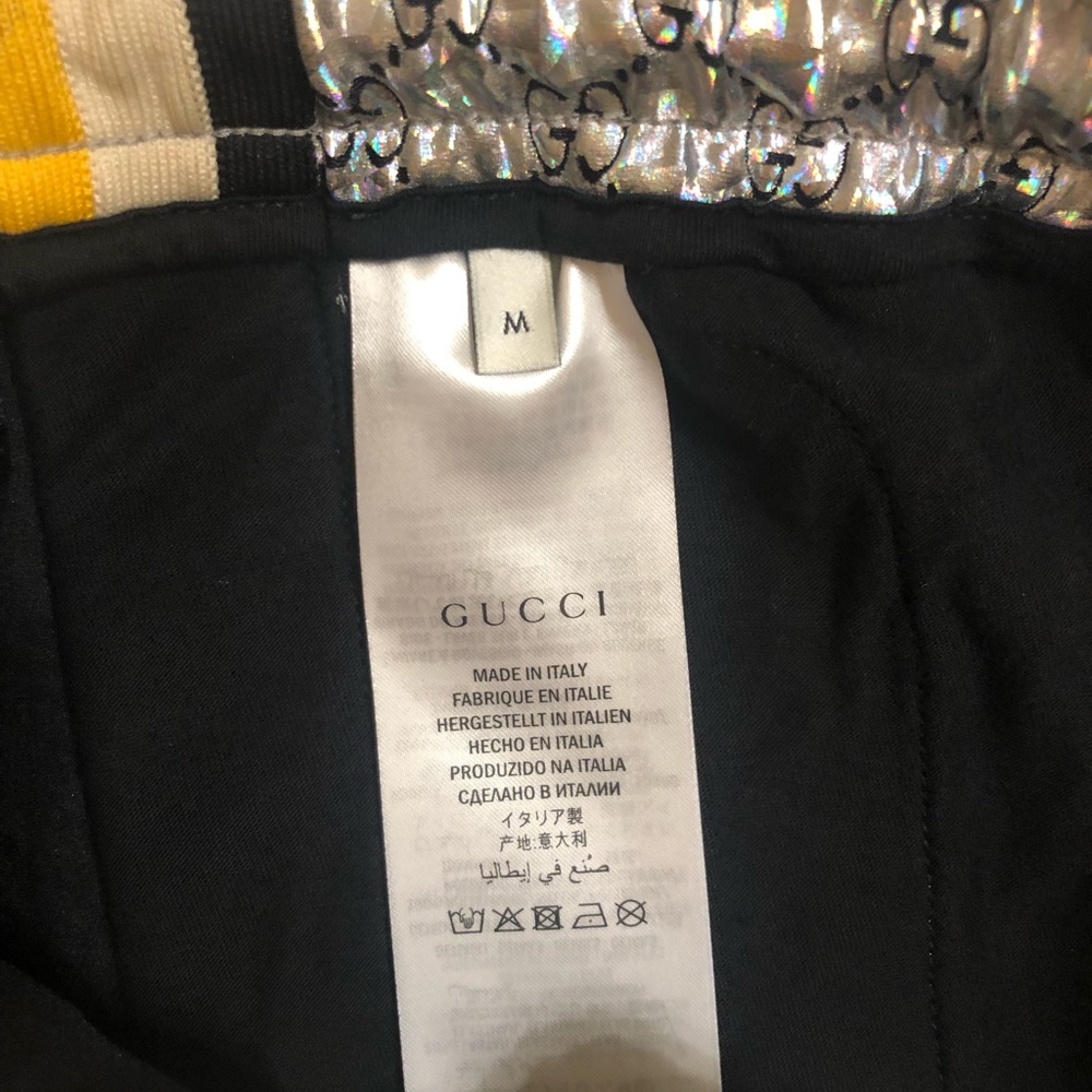 NWT Gucci Size M GG Laminated Sparkle Iridescent Shorts Ret $1280.00 - Picture 9 of 16